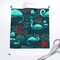 Loch Ness Monster Nessie Teal Blue Red Scotland Mythology Cryptozoology Custom Printed Fabric by Spoonflower Various Fabrics by the Yard or Fat Quarter